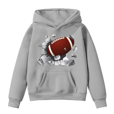 TIEVOSA Chandail en Molleton pour Enfants Fans de Football Ado Joueur Sports Rétro Garçons Filles Rugby Chandail à Capuche