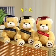 Lksixu Class of 2025 Graduation Bear, 10 Inch Stuffed Animal Dolls with Cap and Sash, Soft Fluffy Brown Teddy Bear Plushie, Cute Bear Plush Toys College Graduation Gift for Friends Family