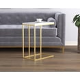 thumbnail image 4 of Safdie & Co. Accent Table C-Shaped Marble Gold Metal, 4 of 4