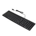 thumbnail image 1 of Fyydes USB Keyboard,Arabic Keyboard,Arabic Keyboard 104 Keys USB Interface Wired Design Black ABS Material Office Keyboard for Desktop Computers, 1 of 9