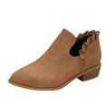 thumbnail image 1 of HBFAGFB Bottines pour Femmes à la Mode à Bout Pointu Bottes pour Femmes Polyvalentes Chaussures d'Automne Brun Taille 43, 1 of 7