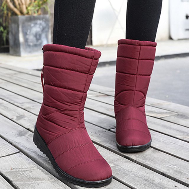 Bottes de Neige Imperméables Chaudes à Franges pour Femmes