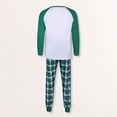 thumbnail image 4 of Family 2 Pieces Pajamas Set Crew Neck Dinosaur Printed Daily Suit (Green S Dad), 4 of 9