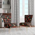 thumbnail image 2 of Designart "Blooming In Deep Red And Beige IV" Red Floral Upholstered Accent Chair - Cottage Arm Chair For Living Room, 2 of 7