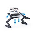 thumbnail image 2 of Bureau Debout Réglable pour Ordinateur Portable avec 2 Ventilateurs USB de Refroidissement CPU, 2 of 13