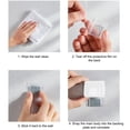 thumbnail image 4 of White Wall Mounted Shaving Tool Rack Bathroom Storage Box Waterproof Transparent Hook Bracket Punch Free Organizer For Razor Brush Daily Use 0.07 Lb, 4 of 7