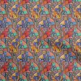 thumbnail image 1 of oneOone Cotton Cambric Orange Fabric Abstracts Craft Projects Decor Fabric Printed By The Yard 56 Inch Wide, 1 of 5