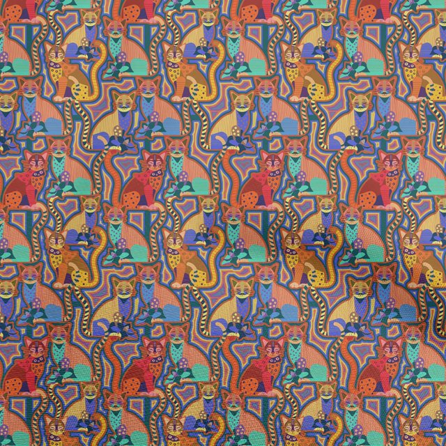 oneOone Cotton Cambric Orange Fabric Abstracts Craft Projects Decor Fabric Printed By The Yard 56 Inch Wide