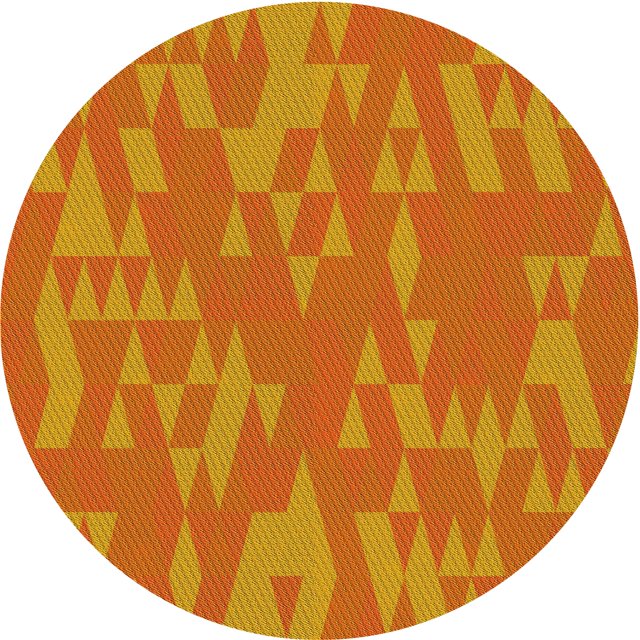 Ahgly Company Tapis Rond Lavable en Machine Intérieur Transitionnel Rouge Écarlate, 7 Pieds Rond