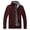 Wine, variant on jsaierl Cardigan Sweaters for Men Knit Stand Collar Zip Up Outwear Top Long Sleeve Woolen Plaid Sweater Jacket