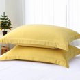 thumbnail image 4 of REGALWOVEN Soft 1800 Microfiber Oxford Pillowcases 2Pcs, Standard Gold, 4 of 7