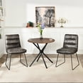 thumbnail image 2 of Homy Casa - Ensemble de 2 chaises d'appoint en similicuir, 2 of 11