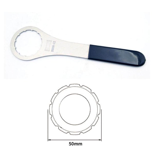 pitrice Outil de Réparation de Clé de Pédalier Outil d'Essieu de Bicyclette Outil de Clé 50mm