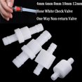 thumbnail image 3 of 4mm 6mm 8mm 10mm 12mm Hose ID Plastic White Check Valve Way Non-return Valve, 3 of 4