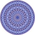 thumbnail image 1 of Ahgly Company Tapis de Zone Rond d'Intérieur Lavable à la Machine, Transitionnel, Violet Mimosa Violet, 3 Pieds Rond, 1 of 7