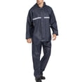 thumbnail image 2 of Sentmoon 2 Pieces Set Rain Jacket Men and Waterproof Pants Long Sleeve Rain Coat with Print Stylish Waterproof Hooded Reflective Ponchos for Outdoor Activities XXL, 2 of 9