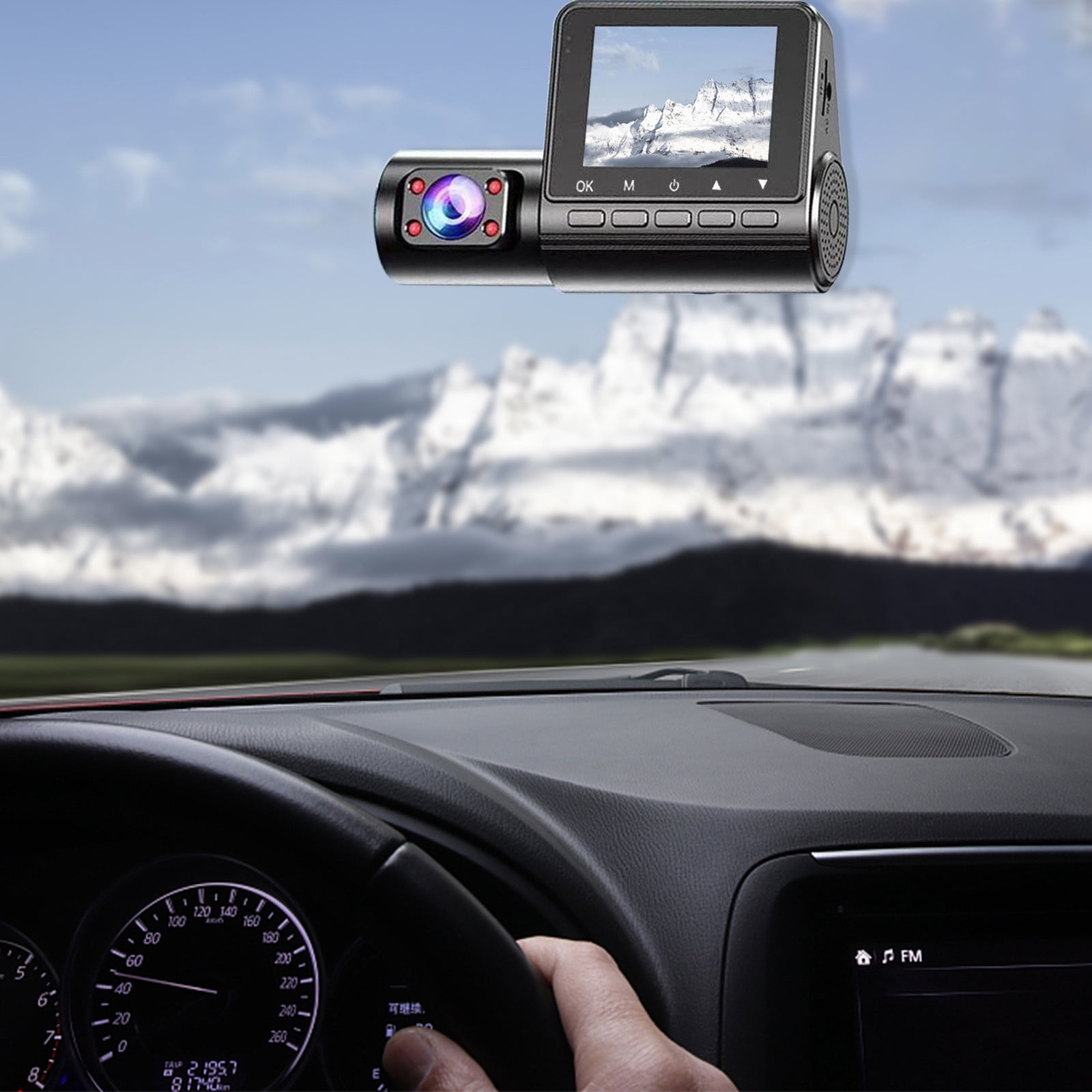 Suncoda Vehicle Storage, 2 Channel Dash Cam Front and Inside, 1080P Dash Camera for Cars, Dashcam Two Way Car Camera with Ir Night Vision,Loop Recording,Motion Detection