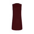 thumbnail image 3 of Birdeem Womens Summer Fashion Solid Square-Neck Sleeveless Pullover Dress, 3 of 12