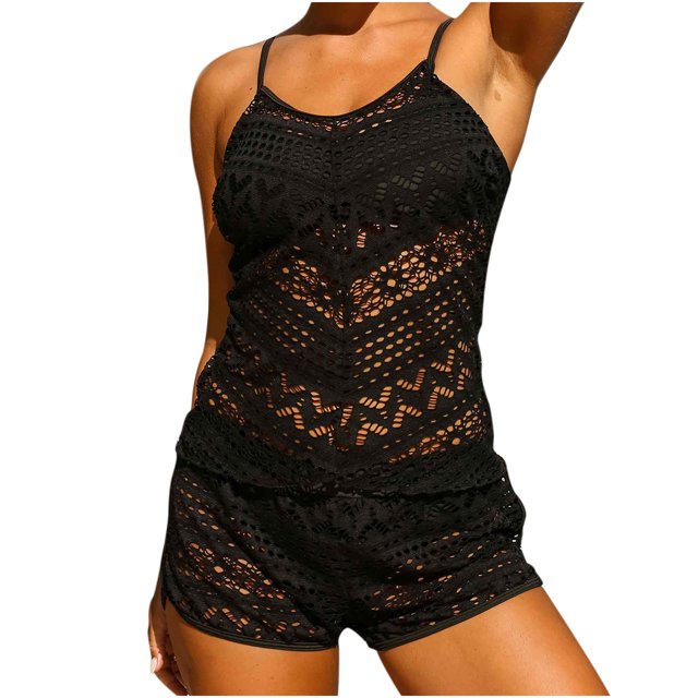 UPPADA Women's Tankini Swimsuit with Boy Shorts, Two-Piece, Size X-Large