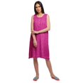 thumbnail image 2 of Moomaya Printed Sleeveless Nightdress For Ladies Button Placket Nightwear, 2 of 6