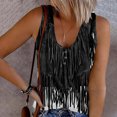 thumbnail image 2 of Plebaso Womens Print Tank Tops Ribbed Sleeveless Casual Tops Button up V Neck Slim Knit Tees for Women, 2 of 5