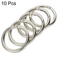 thumbnail image 3 of Unique Bargains 51x39x6mm Round Zinc Alloy Spring Gate O Ring Snap Clip Buckle, Silver Tone 10 Pack, 3 of 5