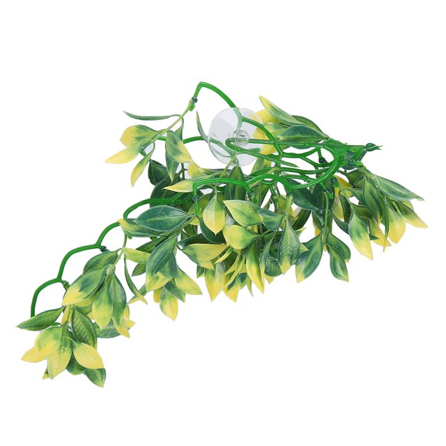 Senjay Artificial Reptile Plant, Lifelike Plastic Plant Soft For Fish Tank For Reptiles Terrarium