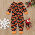 thumbnail image 4 of Ensemble Chaud Imprimé pour Bébé, Tenue d'Intérieur pour Parent, Pyjama Deux Pièces, Halloween, 4 of 5