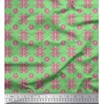 thumbnail image 1 of Soimoi Polyester Crepe Fabric Dot & Floral Artistic Decor Fabric Printed Yard 52 Inch Wide, 1 of 5