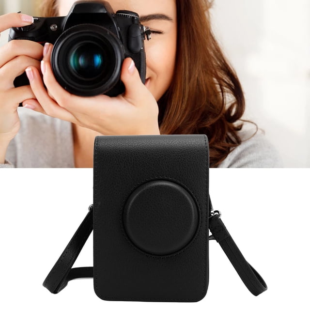 Camera Case Bag Camera Pouch Camera Protective Case Specially Designed for Mini Retro PU Leather with Adjustable Strap Soft Liner for Photography Enthusiasts