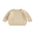 thumbnail image 1 of Pull Tricoté pour Bébé Manches Longues avec Poche Automne Tricoté pour Filles Garçons, 1 of 7