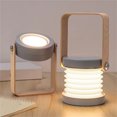 thumbnail image 1 of WIFKLSIIPG 4 in 1 Folding Table Lamp Retractable LED Light Wooden Handle Portable Light Control Dimmable 3 Brightness Night Light for Reading Outdoor Camping, 1 of 7