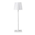 thumbnail image 1 of TFixol Lampe de Bureau LED Moderne au Design KD Élégant avec Commande Tactile, Chargement USB et Modes d'Éclairage Réglables - Blanc, Batterie 2000 mAh, Parfaite pour la Table de Chevet Ou l'Étude, 1 of 6
