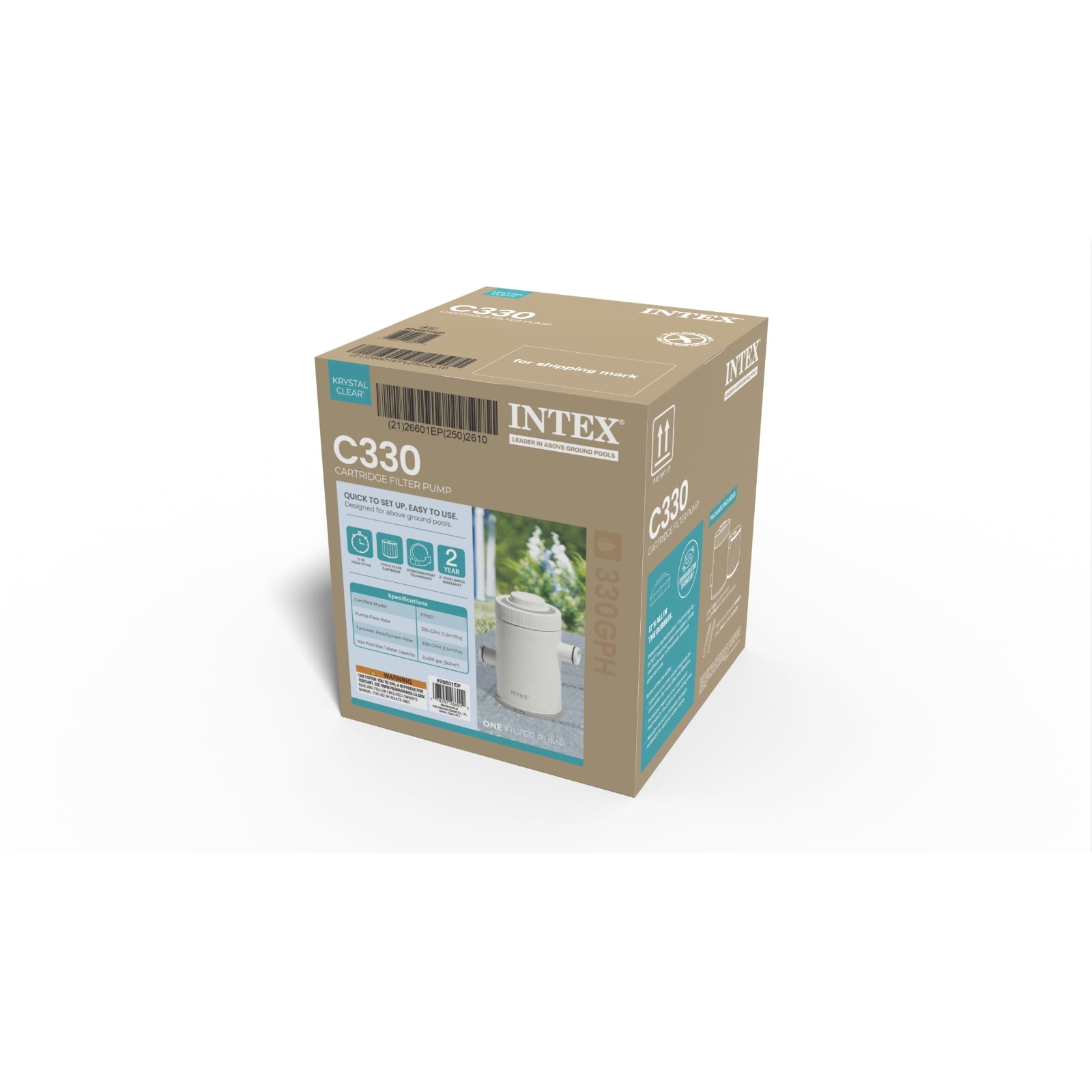 Pompe à filtre à cartouche Intex C330 avec GFCI (110-120 volts)