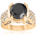 thumbnail image 1 of Bague Diamant 5 5/8ct Traitée Noir & Blanc Or Jaune 14K, 1 of 3