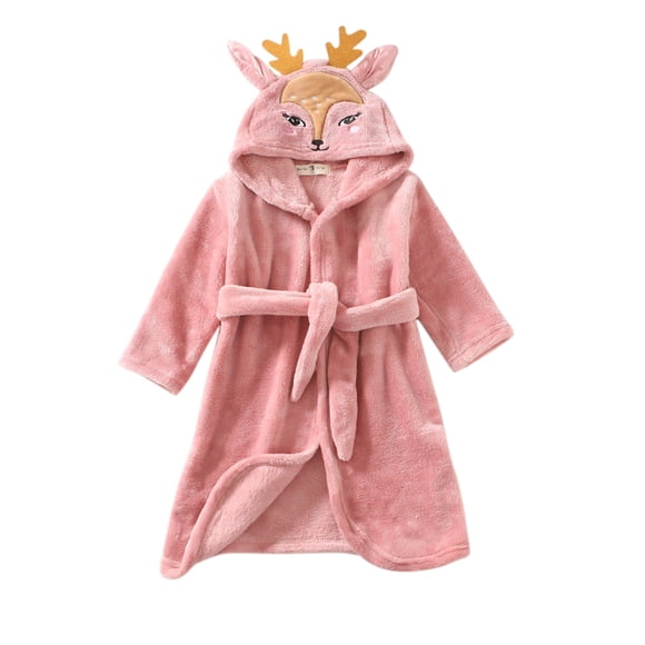 AWZXDE Boys Sleepwear & Robes Cozy Cartoon Bathrobes for Kids Warm Hooded Nightgown Soft Pajamas for Little Ones Cute and Comfortable Sleepwear