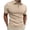 Khaki, variant on lcziwo Men's Short Sleeve Zipper Polo Shirts Casual Slim Fit Solid COlor Summer Golf Polo Shirt Tops Business Work Shirt Tops 2024 Army Green M