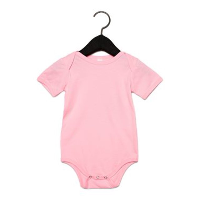 Bella Canvas Baby Jersey One Piece, 3-6, Pink