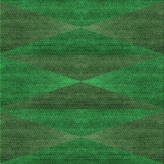 Ahgly Company Tapis d'Intérieur Lavables en Machine, Carrés de Transition Vert Émeraude Profond, 5' Carré