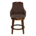 thumbnail image 4 of Lexicon Bayshore Wood Counter Height Swivel Stools - Brown (Set of 2), 4 of 9