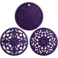 thumbnail image 1 of Trivets for Hot Dishes Hot Pads Kitchen Silicone Pot Holders Silicone Mats for Kitchen Counter Trivet for Hot Pots & Pans Heat Mat for Table Round Trivet Mat Set, 1 of 8