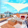 thumbnail image 2 of Yescom 25Ft Triangle Sun Shade Sail Canopy 97% UV Block Commercial Carpark Pool Camping Playground Outdoor Off White, 2 of 10