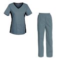 thumbnail image 1 of Women's Scrubs Set Scrub Top and Pants Scrubs Set, 1 of 3