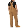 thumbnail image 4 of Dickies Womens Relaxed Fit Straight Leg Bib Overalls, L, Rinsed Brown Duck, 4 of 4