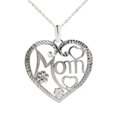 thumbnail image 1 of Sterling Silver Mom in Heart Pendant Necklace, 18", 1 of 1