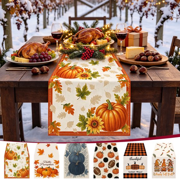 BRELIL 6Pcs Flag Style Tablecloth Decor Day Of The Dead, Plaid Festive Table Runner 33x183cm, Colorful Mexican Style Runner, Dia De Los Muertos Table Decor, Vibrant Holiday Table Runner