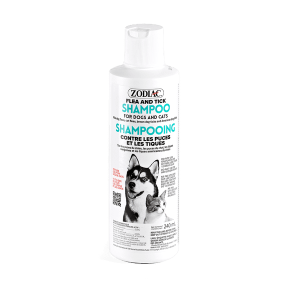 Zodiac Shampooing contre les Puces et les Tiques pour Chiens et Chats, 240mL