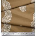 thumbnail image 3 of Soimoi Polyester Crepe Fabric Paisley Block Decor Fabric Printed Yard 52 Inch Wide, 3 of 3