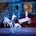 thumbnail image 4 of Gymax 3 PCS Christmas Lighted Reindeer Family Set w/255 Cold W/ LED Lights Stakes, 4 of 10