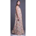 thumbnail image 2 of Bimba Robe de Nuit Artistique Imprimée à Fleurs Rose Pâle pour Femmes Longue à Bretelles Spaghetti Robe Maxi Vêtement de Nuit Robe Medium, 2 of 5